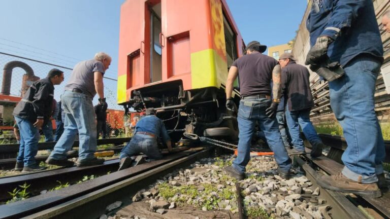 Tren del Metro sale de la vía durante maniobras en talleres Ticomán; Línea 3 opera con normalidad Tren del Metro sale de la vía durante maniobras en talleres Ticomán; Línea 3 opera con normalidad