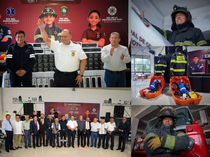 Bomberos de Naucalpan reciben reconocimiento y nuevo equipo para atender emergencias