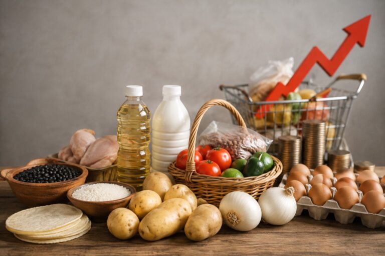 Canasta alimentaria se encarece hasta 3.8% en ciudades; papa y cebolla presionan el gasto de los hogares