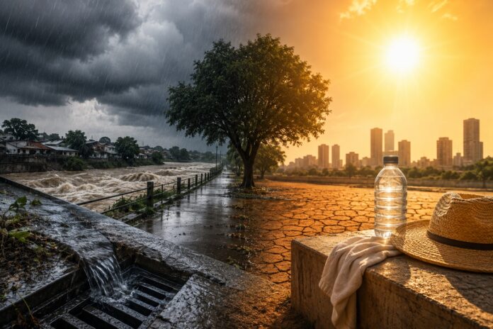 Protección Civil alerta por lluvias intensas y calor de hasta 45 grados en gran parte de México