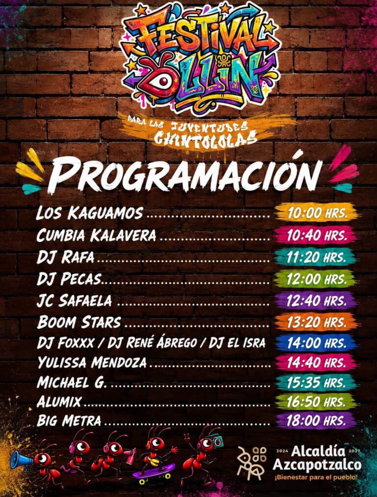 Festival Ollin llega a Azcapotzalco con Big Metra, Alumix, música, deportes y actividades para jóvenes Festival Ollin llega a Azcapotzalco con Big Metra, Alumix, música, deportes y actividades para jóvenes