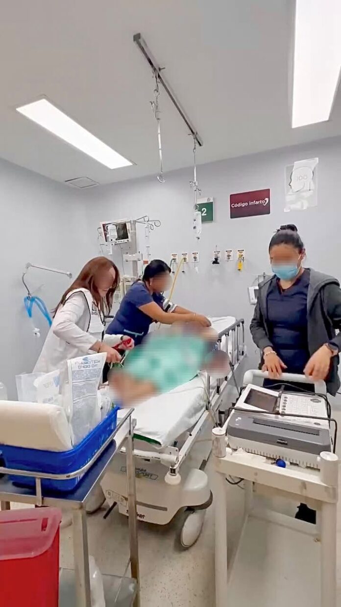 Simulacro se convierte en emergencia real: IMSS activa “Código Infarto” y estabiliza a adulto mayor