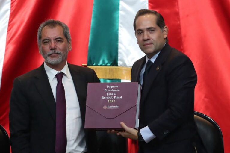 Hacienda entrega Paquete Económico 2027 a la Cámara Federal
