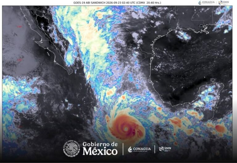 Huracán Polo provoca lluvias intensas y oleaje de hasta seis metros en el Pacífico
