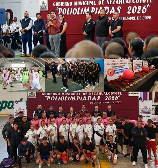 Más de 800 policías participan en las Poliolimpiadas 2026 de Nezahualcóyotl