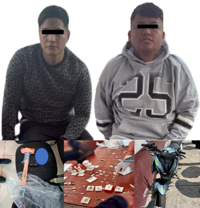 Detienen a dos presuntos ladrones de joyerías tras persecución entre Nezahualcóyotl y CDMX Detienen a dos presuntos ladrones de joyerías tras persecución entre Nezahualcóyotl y CDMX