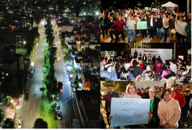 Tlalnepantla recupera alumbrado en 1.6 kilómetros de vialidades con 148 luminarias