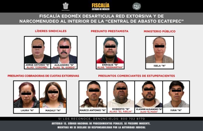Desarticulan red de extorsión en Central de Abasto de Ecatepec; investigan a sindicatos y directivos