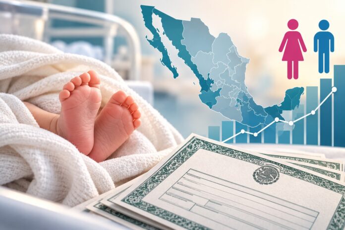 México registró 1.67 millones de nacimientos en 2025; la tasa se mantuvo sin cambios