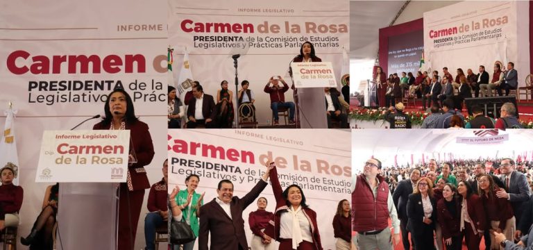 “Manda el pueblo y no debemos rendirnos”: Carmen de la Rosa presenta balance legislativo y avances para hospital en Neza