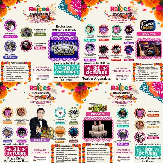 Tlalnepantla prepara festival de Día de Muertos con más de 30 espectáculos gratuitos Tlalnepantla prepara festival de Día de Muertos con más de 30 espectáculos gratuitos