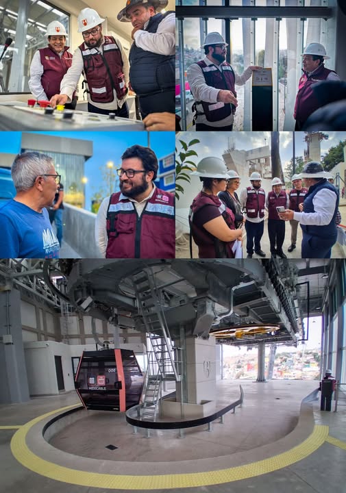 Mexicable Línea 3: supervisan avances en estaciones de Naucalpan