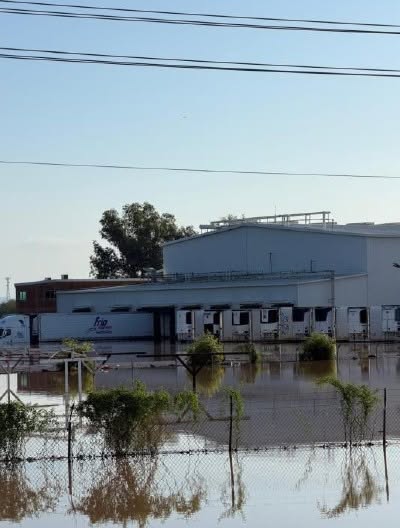 Baja el agua en rastro de Navojoa, pero continúa sin fecha de reapertura tras huracán Polo
