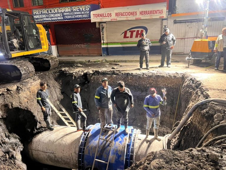 Concluyen reparación de fuga en Ramal Tláhuac; agua se recuperará gradualmente en Nezahualcóyotl