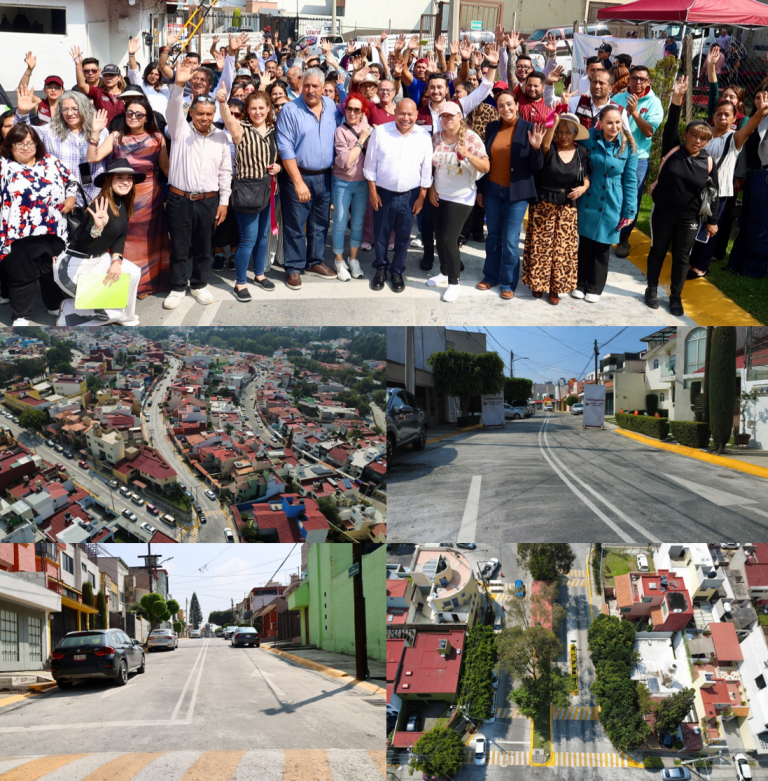 Repavimentan cuatro calles en Jardines de Bellavista con inversión de 19.4 millones de pesos