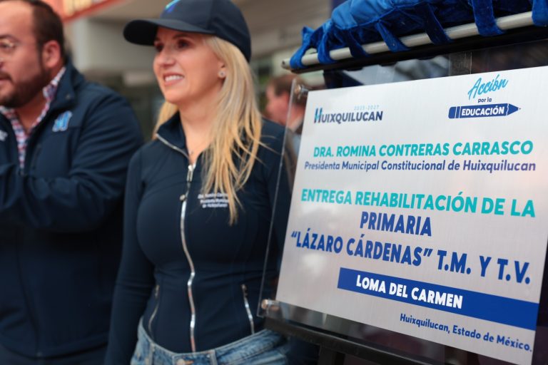 Rehabilitan primaria en Huixquilucan; 350 alumnos reciben mobiliario y mejoras en sus instalaciones