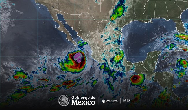 Rachel alcanza categoría 2; prevén lluvias intensas en Baja California Sur y Sinaloa